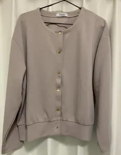 freude☆ゴールドボタン スナップカーディガン☆グレージュ