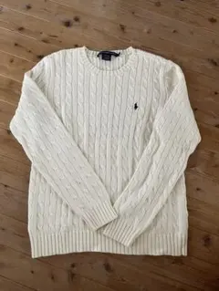 Ralph Lauren Sport ケーブルニットセーター XL アイボリー