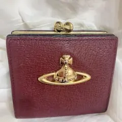 【美品】ヴィヴィアン ウエストウッド がま口 コンパクト 財布 ワインレッド