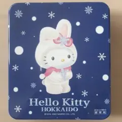 【未使用】ハローキティ 雪うさぎ 北海道限定　レターセット 缶 郵便局2002