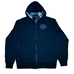 819【入手困難】ハーレーダビッドソン♤刺繍ビッグロゴ　フルジップ　パーカー美品 HA1249EM002360_hd_thumbM.jpg