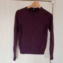 UNIQLO パープル 長袖ニット M