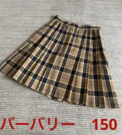 美品　バーバリー　サマーウール　プリーツスカート　チェックスカート　150のサムネイル