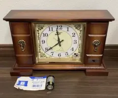 シチズンクォーツ/木製フレーム置き時計 アラーム付き