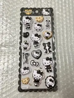 もちもちマシュマロシール ハローキティ 黒 ヒョウ柄