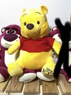 ディズニー100周年、特大サイズぬいぐるみ くまのプーさん、ロッツォ タグ付き