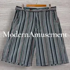 Modern Amusement ハーフパンツ M ストライプ柄 ショートパンツのサムネイル