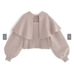 ケープ付きニットトップス