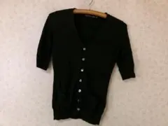 102045 ラルフローレン　半袖カーディガン　黒　サイズ5iのサムネイル