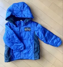 STRONG KIDS フード付きダウンコート、 ブルー100cm