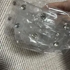a*u様 クリアプラスチック ストーン付きベルト