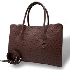 美品 【JRA認定】 オーストリッチ ダチョウ革 2way トートバッグ