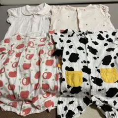 西松屋　半袖　ロンパース　50-60 ４枚セット