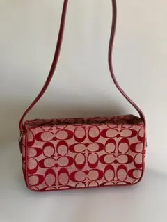 コーチ　アクセサリーポーチ シグネチャー 赤 6023