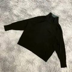 『DoCLASSE』ハイネック長袖ニット　セーター　タートルネック　バイカラー