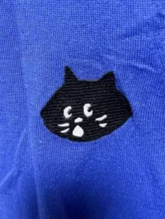 Ne-net にゃー(黒猫)刺繍の青いカーディガンのサムネイル