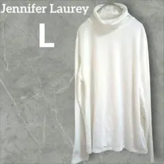 Jennifer Laurey【L】ホワイト タートルネック 白 シンプル 無地