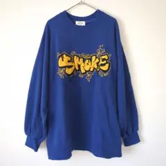 SPINNS ブルー スウェット トレーナー ロゴ入り サイズ Mのサムネイル