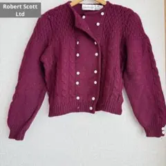 一点もの✨海外古着【Robert Scott Ltd 】ケーブル編みカーディガン