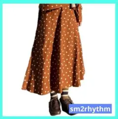 サマンサモスモスリズム SM2rhythm ドット柄スカート ブラウン 未使用品
