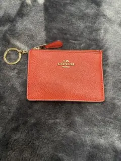 COACH 赤 レザー パスケース