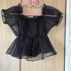 GRL 黒 トップス 半袖　メロい　韓国のサムネイル