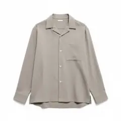 GU グレー 長袖シャツ ポケット付き
