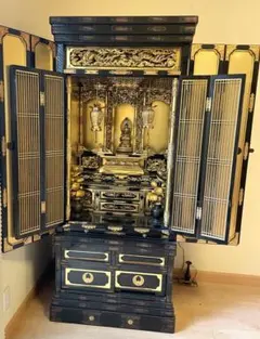 収集品 宮殿 木製 純金箔 本金鍍金金具 厨子 仏壇 仏具 1115 - メルカリ