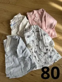 女の子向けトップス4点　アプレレクール　Birthday春物　80cm