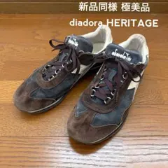 極美品 ディアドラヘリテージ エキップ スエード 26.5 ネイビー×ブラウンのサムネイル