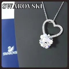 希少/美品✨スワロフスキー ネックレス レッド シルバー 大粒 