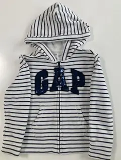 GAP 裏起毛　ボーダー　パーカー　フーディ　スパンコール　120cm