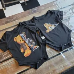 クマ ロンパース 3-6M 2枚セット