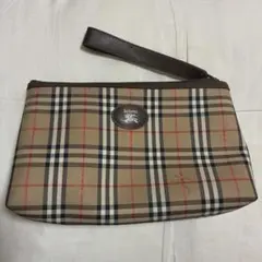 バーバリー ズ　セカンド クラッチ バッグ ノバチェック シャドーホース✨美品✨