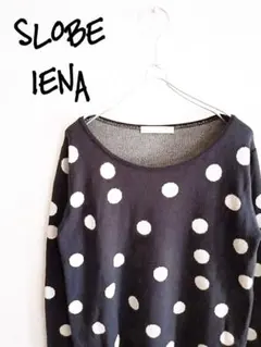 D221785 SLOBE IENA ドット柄ジャガードニットプルオーバー