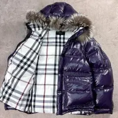 バーバリーブラックレーベル　ダウンジャケット　6way　ファー　ホースロゴ刺繍