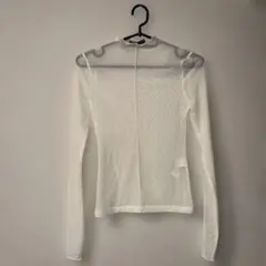 ZARA ホワイトシアーシャツ Sサイズ