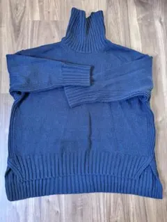 AMERICAN HOLIC ダークブルー タートルネックセーター