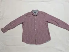 Eddie Bauer カジュアルシャツ XL 赤白ストライプ