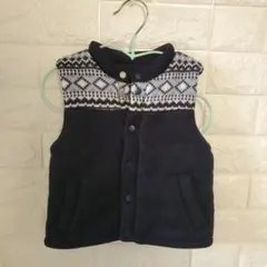 COMME CA ISM　コムサイズム　ネイビー ベスト　80