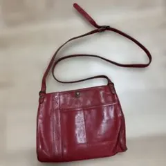 IL BISONTE レッドショルダーバッグ