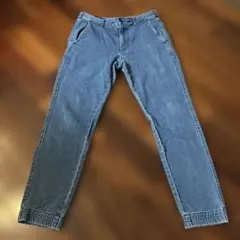 UNIQLO ジョガーパンツ　ブルーデニム　リブ　 Sサイズ