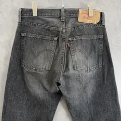 00s 日本製 Levi’s リーバイス505 先染めブラックデニムパンツW32