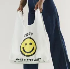 新品　 BAGGU バグゥ　サンキューハッピー　スタンダード　エコバッグのサムネイル