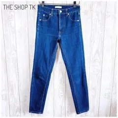 小さいサイズ ザショップティーケー スキニーデニム カジュアル ブルー 綿混