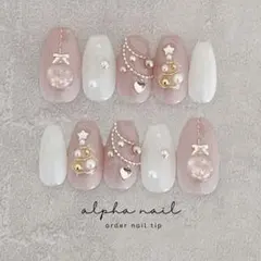 クリスマスネイル ネイルチップ