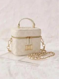 Darich 【ゴールドパーツ】 キルティングパールスクエアミニバッグ IVO