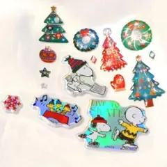 シール　スヌーピー　クリスマス