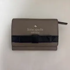 kate spade リボン付き キーケース ベージュ
