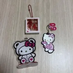 ハローキティ アクリルキーホルダー 3個セット